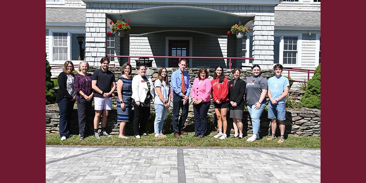 Students, staff and faculty with Congresswoman Kuster